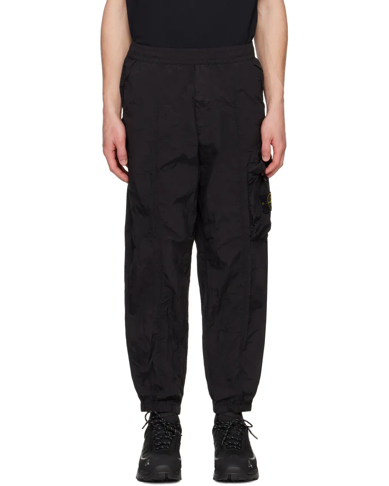 Stone Island Black Regenerated Nylon Metal ECONYL Cargo Pants V0029