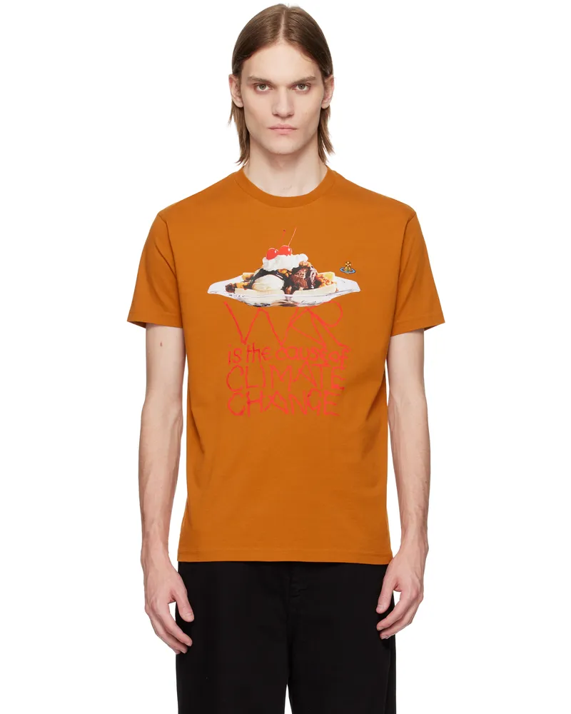 Vivienne Westwood Orange Banana Split Classic T-shirt Ss25-d407