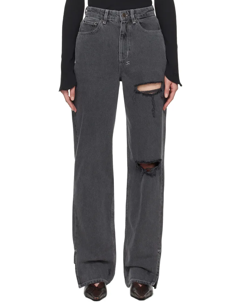 ksubi Gray Straight Playback Jeans Grey