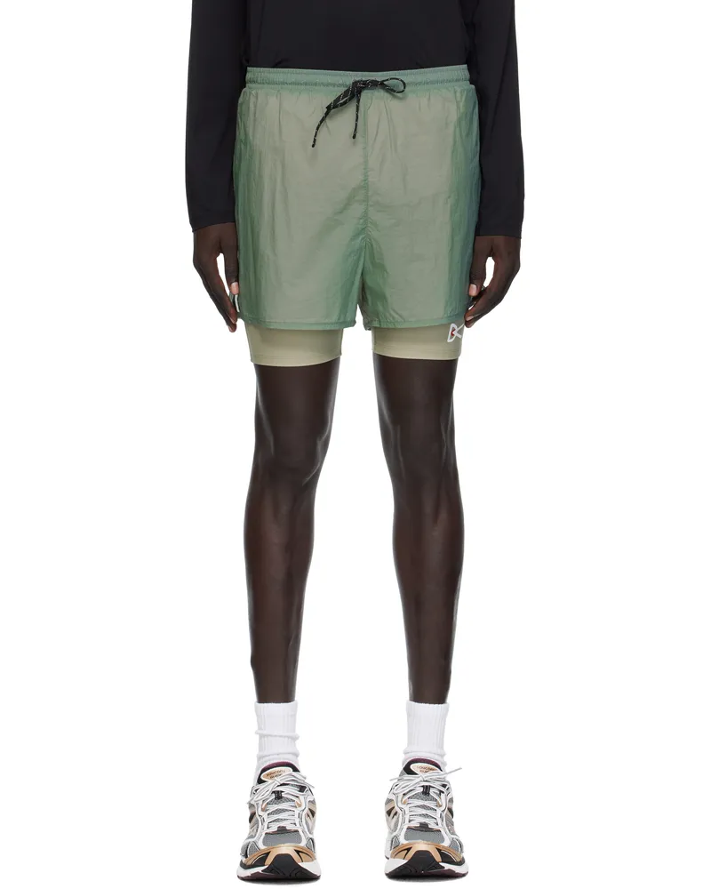 District Vision Green Ripstop Layered Trail Shorts Mineral