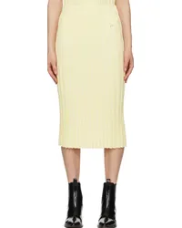 Kitsuné Yellow Baby Fox Midi Skirt Plemonade