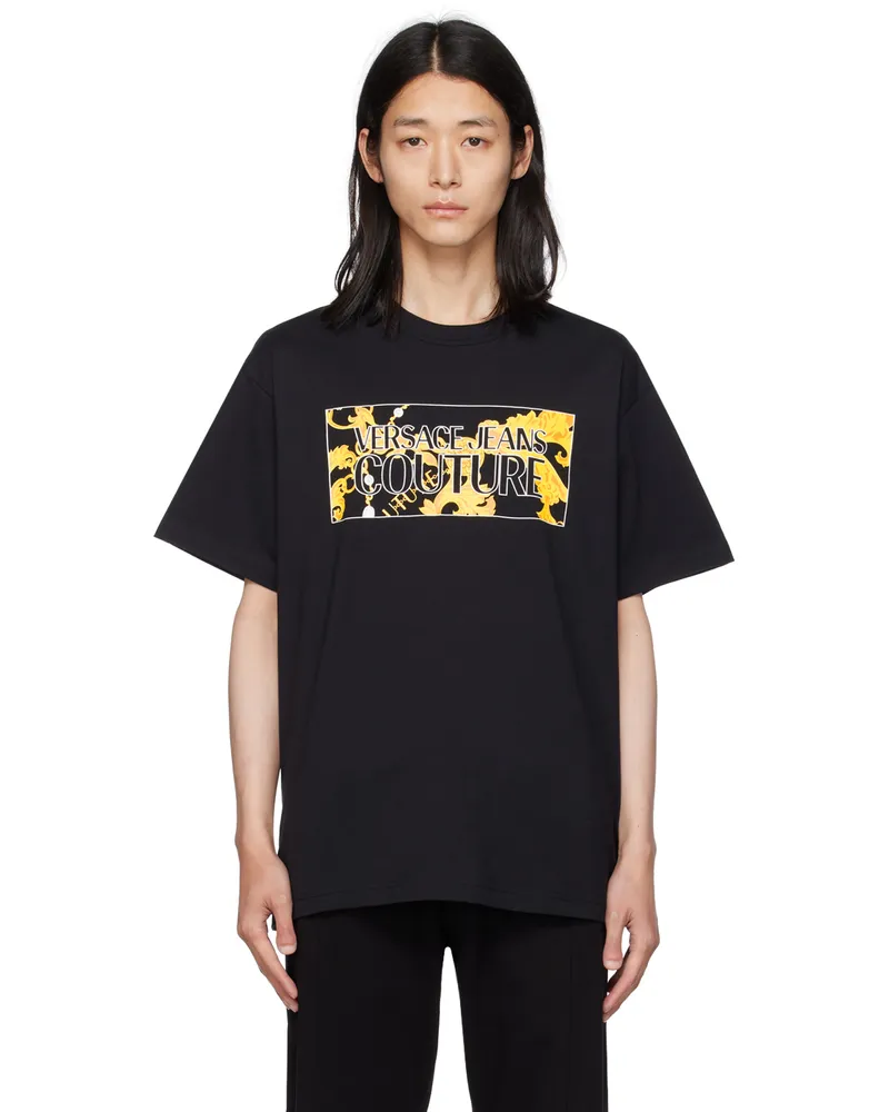 Versace Jeans Black Chain T-Shirt Eg89
