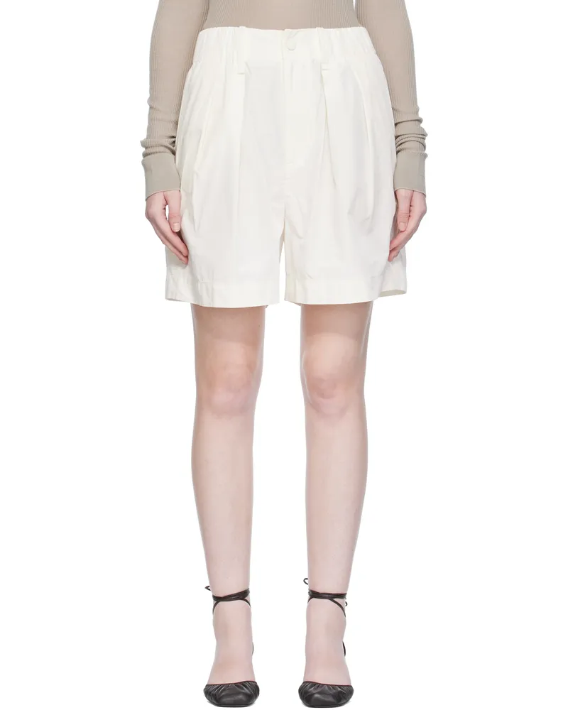 Issey Miyake Off-White Crumpled U Shorts 05