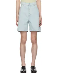 Nanushka Blue Novan Denim Shorts Sun