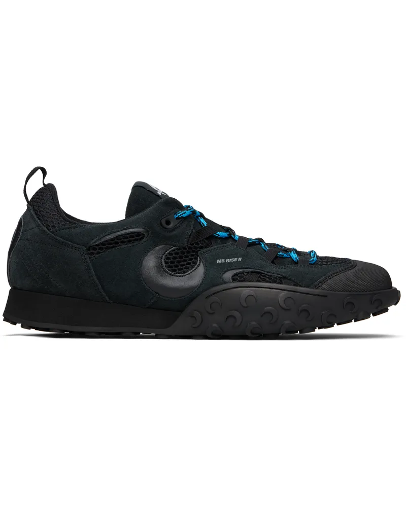 Marine Serre Black Suede Leather MS Rise Tyko Sneakers Bk99