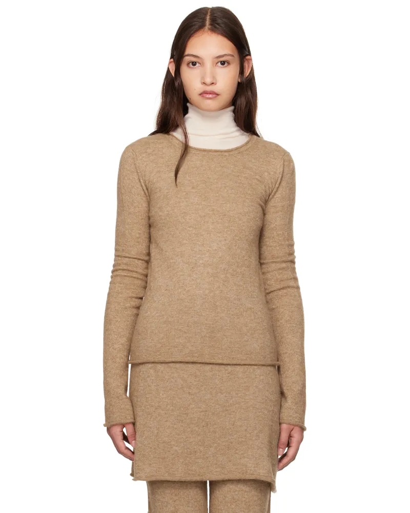 Lauren Manoogian Tan Crewneck Sweater C08