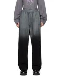 WE 11 DONE Black Gradation Sweatpants Black