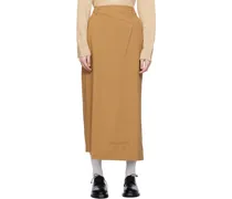 Beige Tailoring Midi Skirt