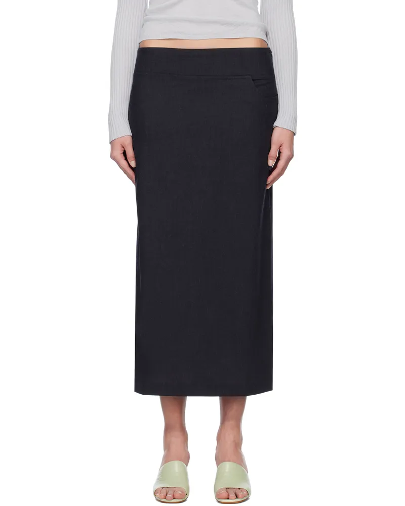 Paloma Wool Navy Olya Maxi Skirt 134