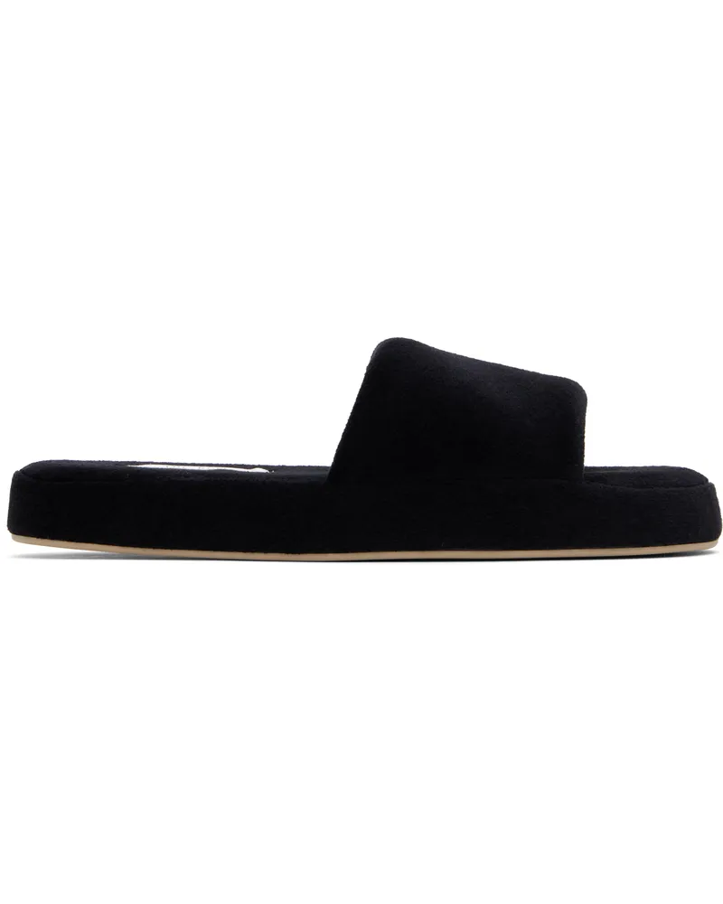 The Row Black Pillow Slippers Blk