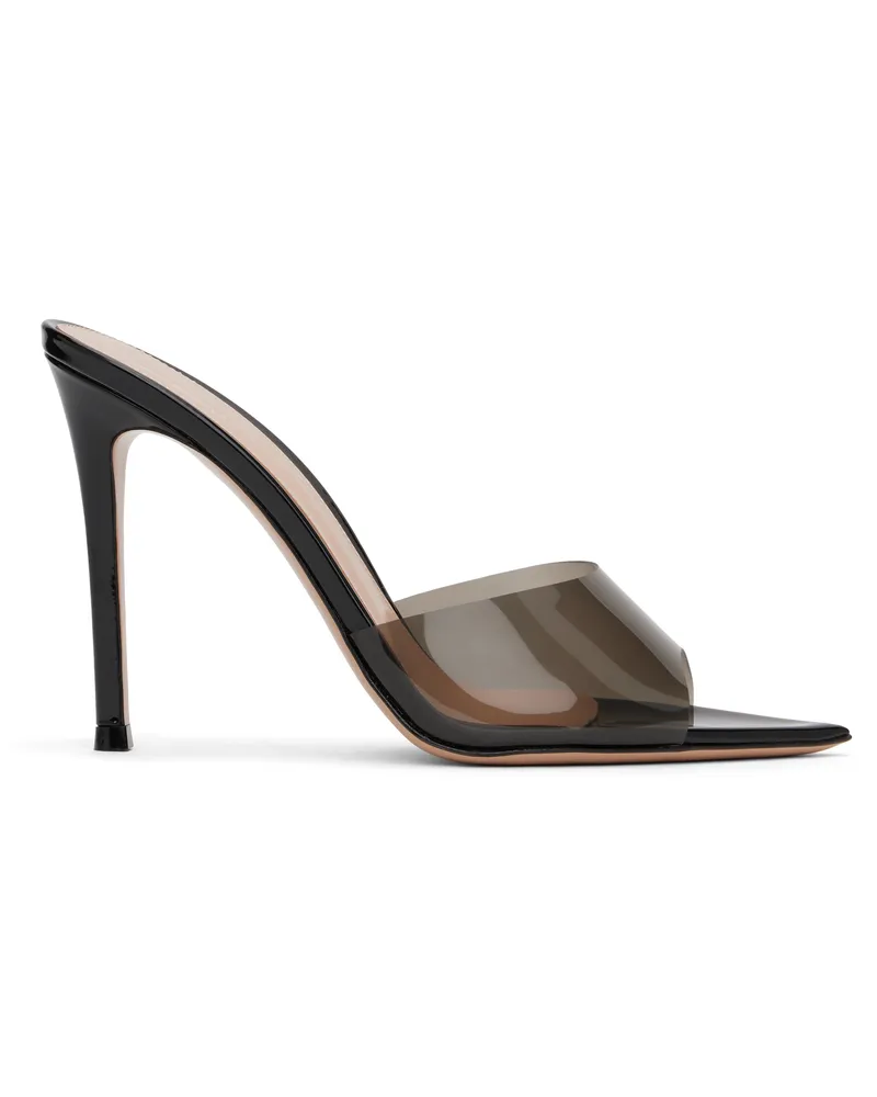 Gianvito Rossi Black Elle Heeled Sandals Fume'+black