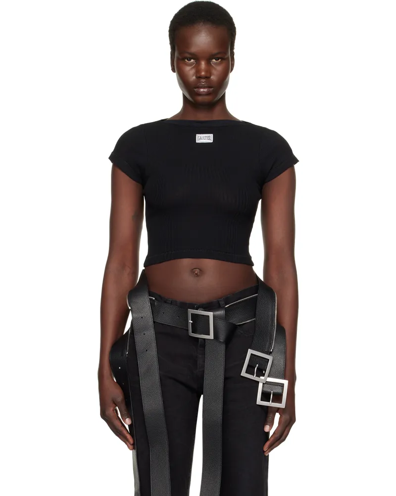 Jean Paul Gaultier Black 'The Patch' T-Shirt 00