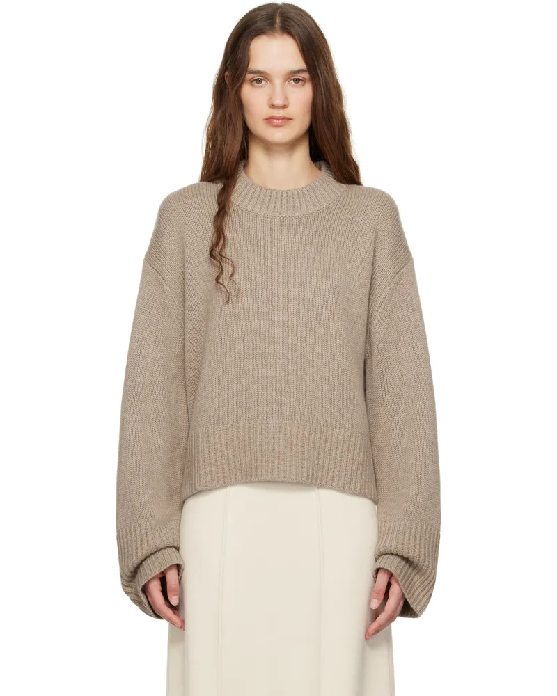 Lisa Yang Taupe Sony Sweater Mo