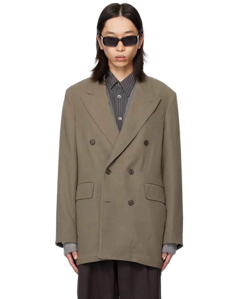 Our Legacy Gray Sharp DB Blazer Double