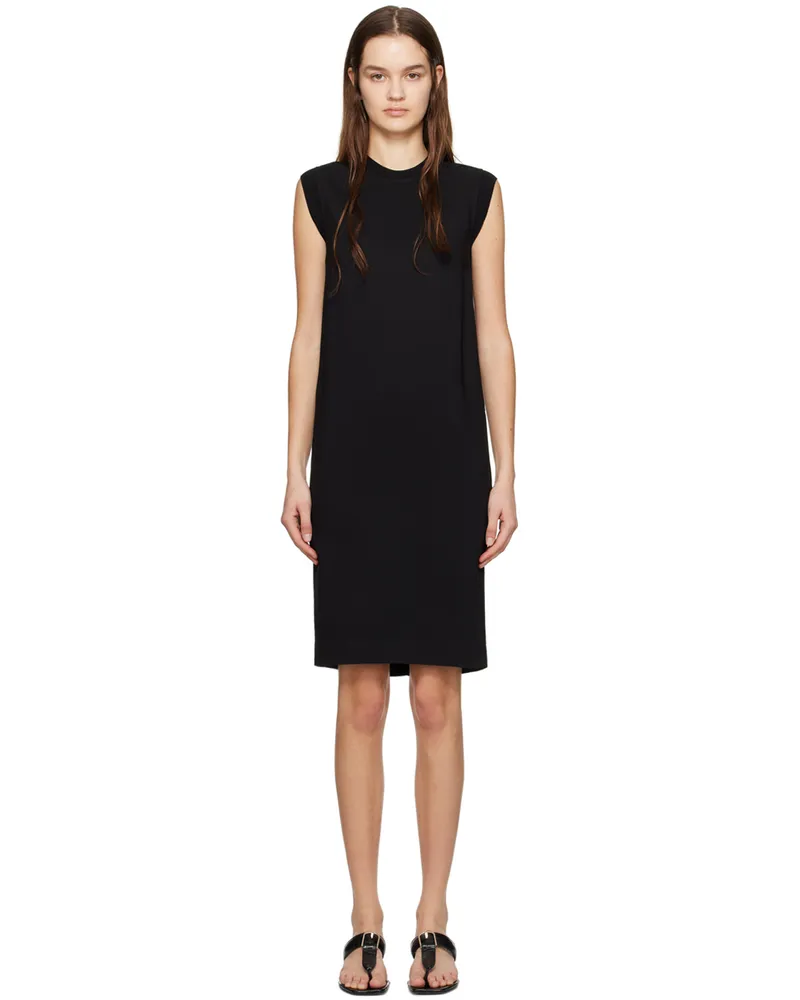 Totême Black Pocket Midi Dress 001
