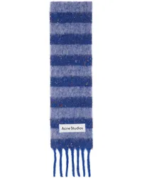 Acne Studios Blue Narrow Stripe Alpaca Scarf Alblue