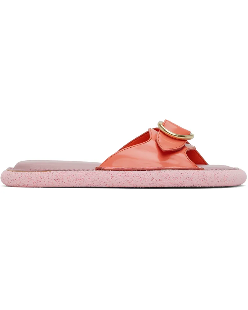 Dries van Noten Pink Leather Flat Sandals 354