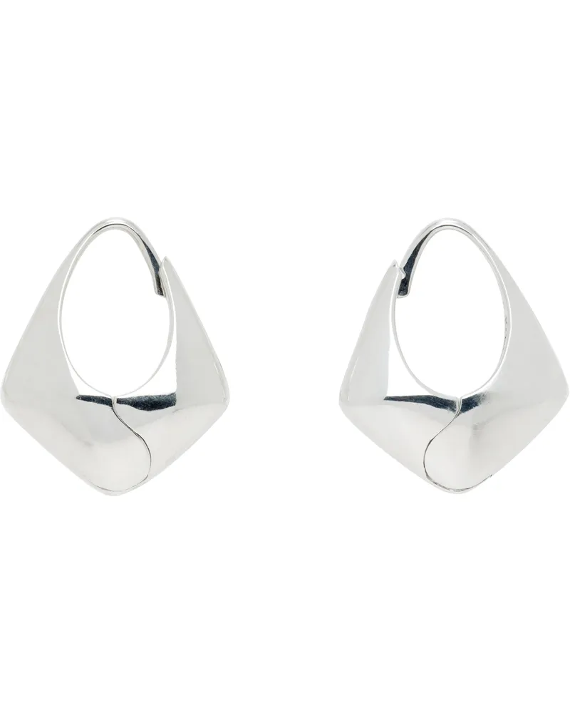Sophie Buhai Large Pyramid Hoop Earrings Sterling