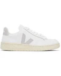 VEJA White & Gray V-12 Leather Sneakers Extra