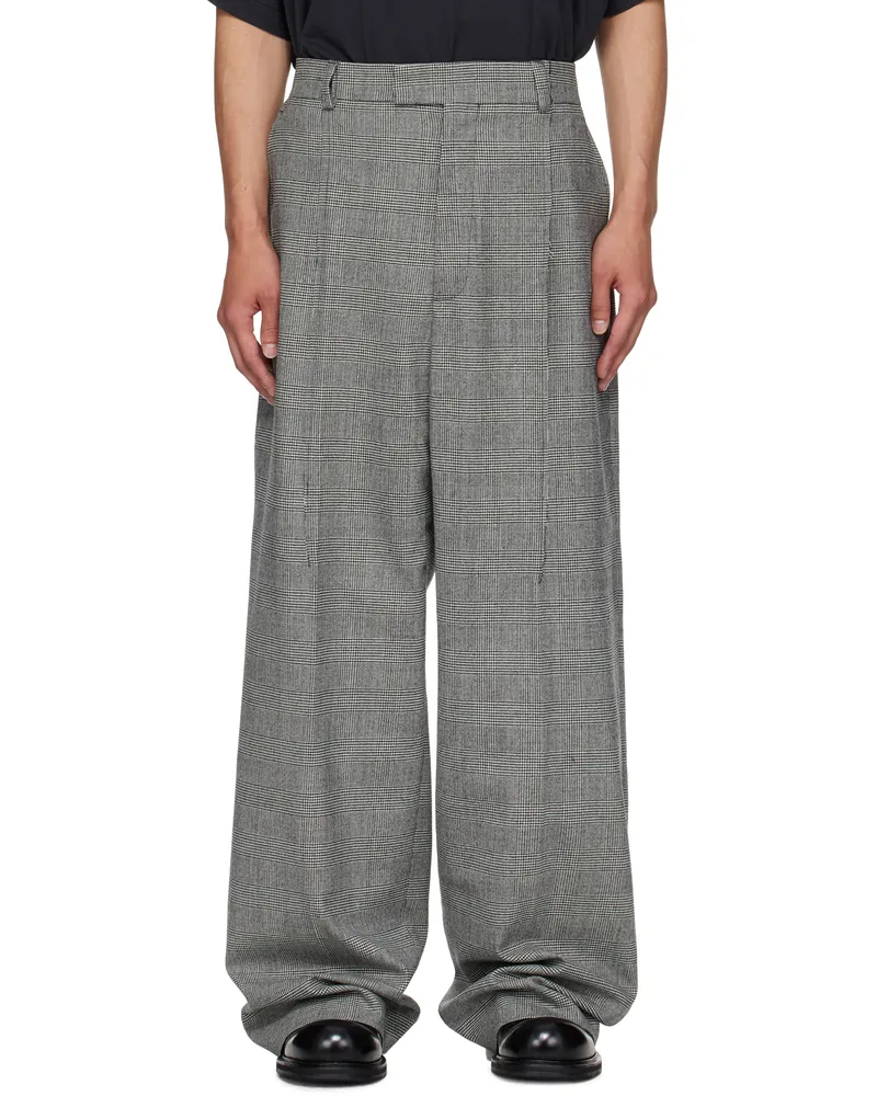 VETEMENTS Gray Cut Baggy Tailored Trousers Grey