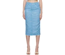 Blue Guinevere Midi Skirt