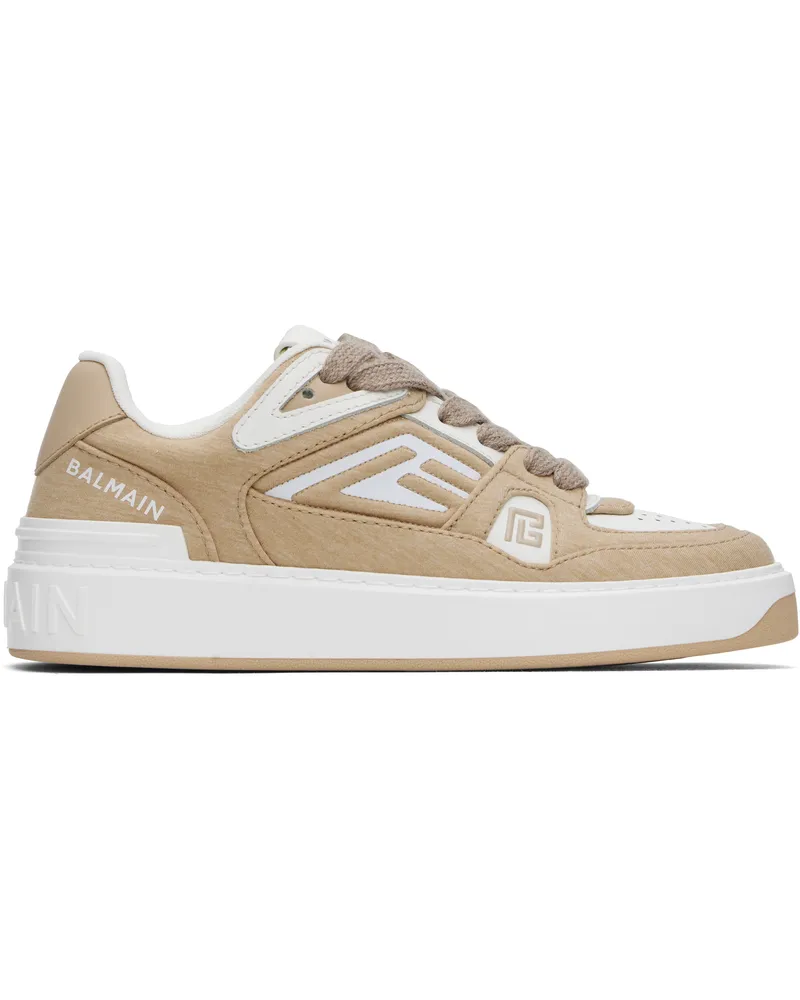 Balmain Tan B-Court Skate Sneakers 0ez