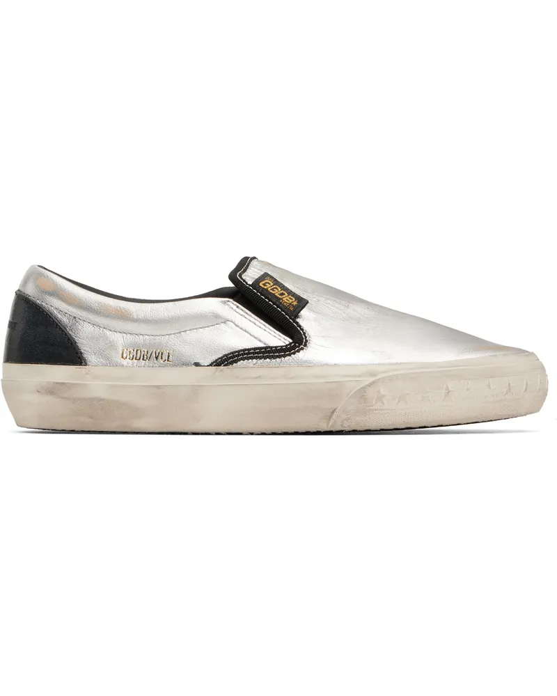 Golden Goose Silver & Black VCE Penstar Sneakers Silver