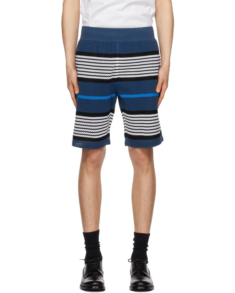 Burberry Navy Striped Shorts Rich