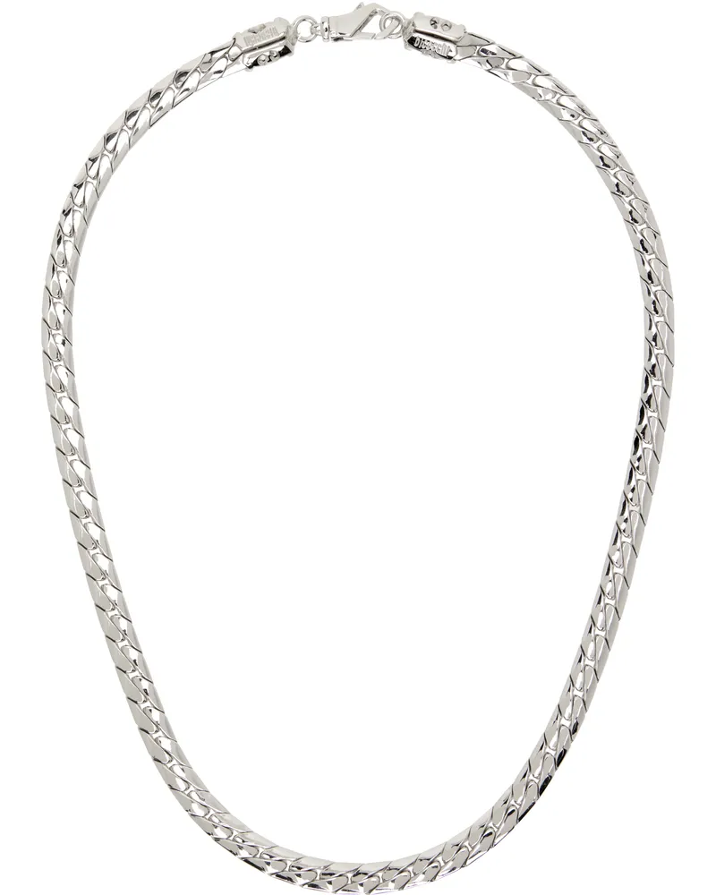 Emanuele Bicocchi SSENSE Exclusive Silver Herringbone Necklace Silver