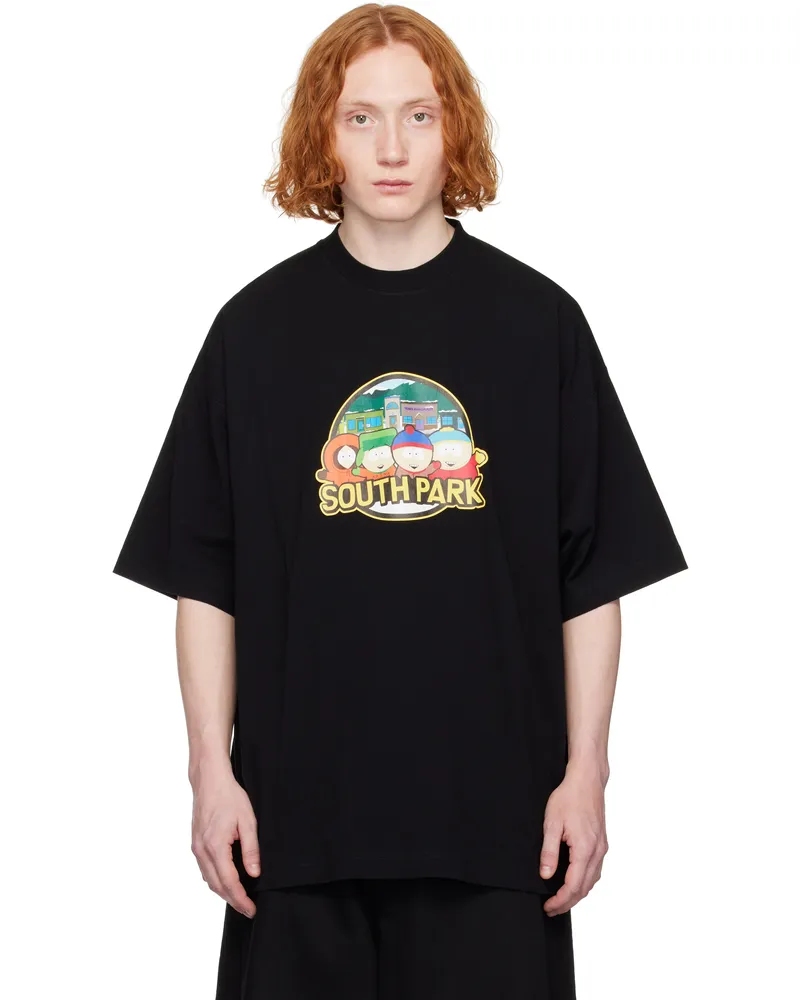 VETEMENTS Black 'South Park' Oversized T-shirt Black