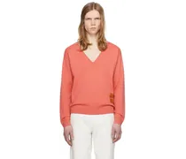 Pink & Orange V-Neck Sweater