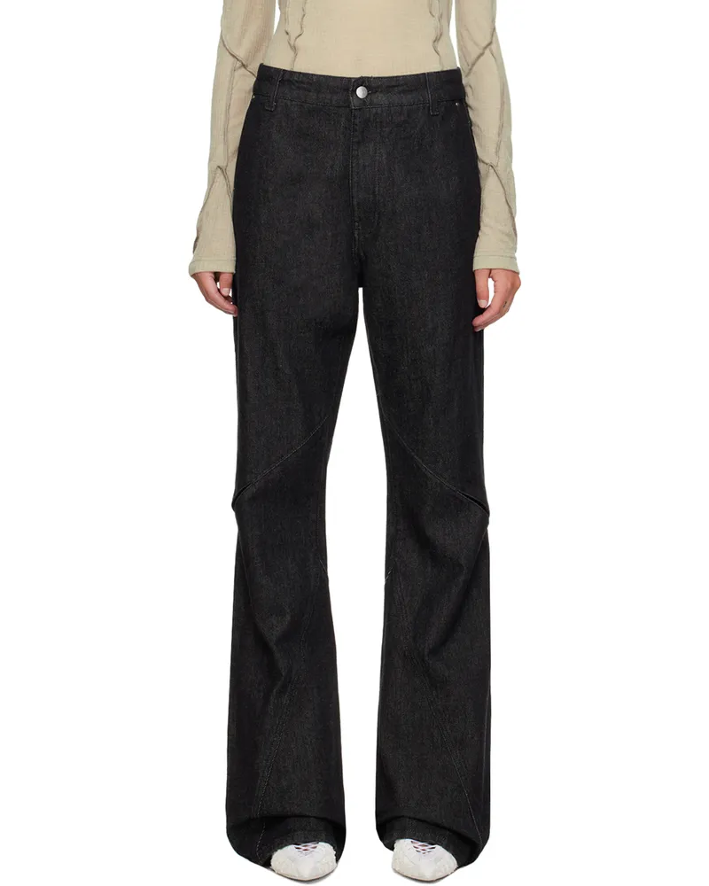 Heliot Emil Black Cutout Jeans Black