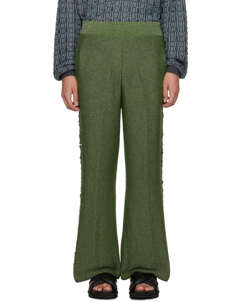 Isa Boulder Green Tips Trousers Weed
