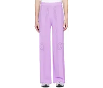 Purple Distressed Sweatpants
