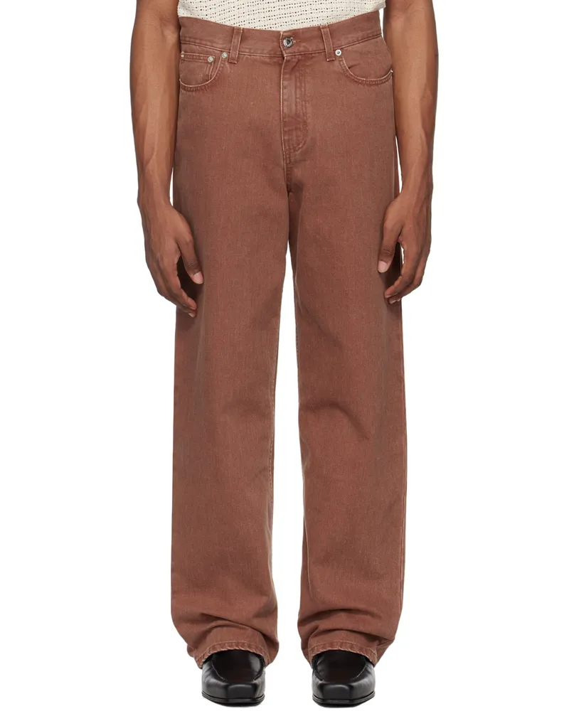 Séfr Red Wide Cut Jeans Faded