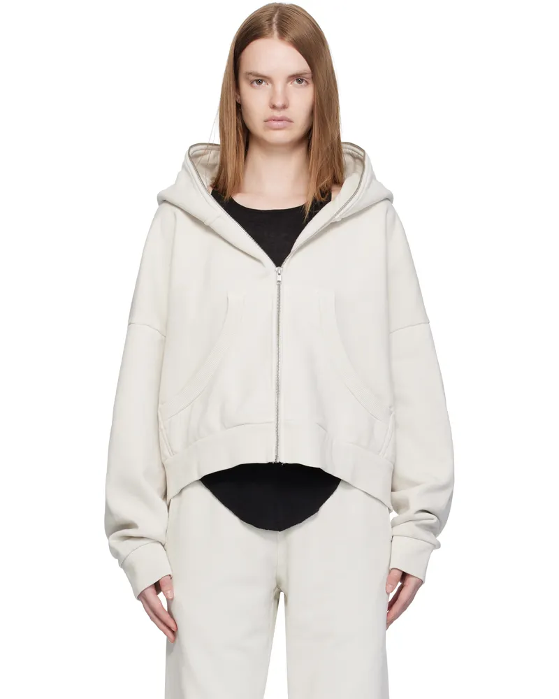 Entire Studios Off-White Eternal Zip Hoodie Rice