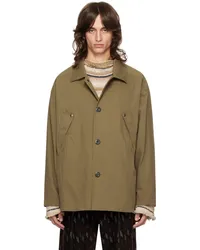 KIKO KOSTADINOV Green Annina Coat Brass