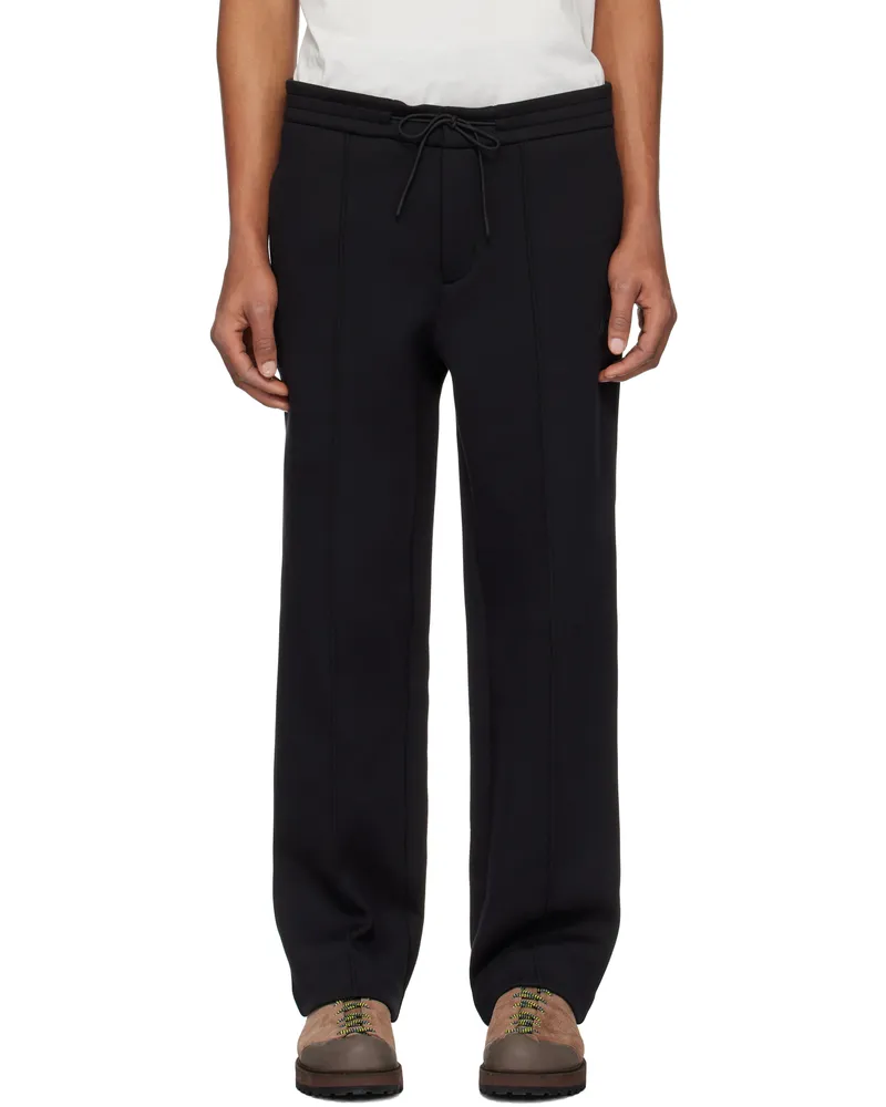Moncler Black Logo Patch Cotton & Neoprene Sweatpants 999