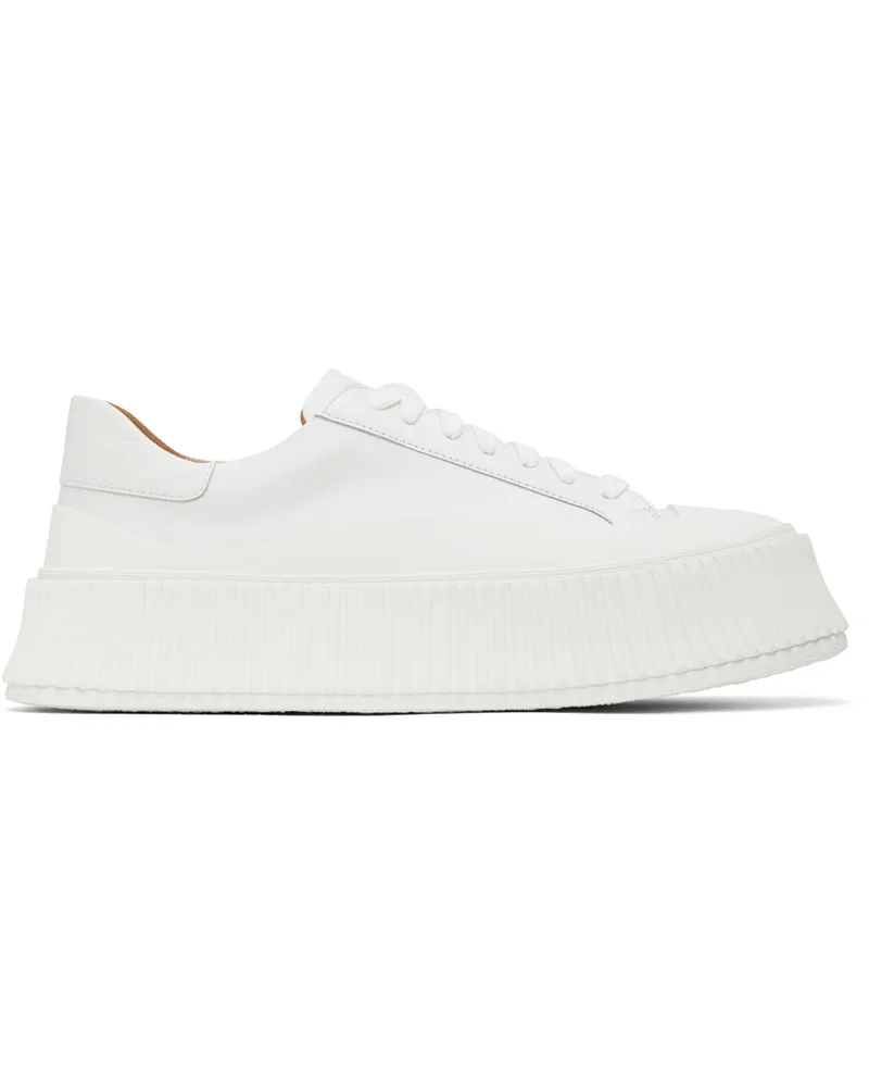 Jil Sander White Low-Top Platform Sneakers 102