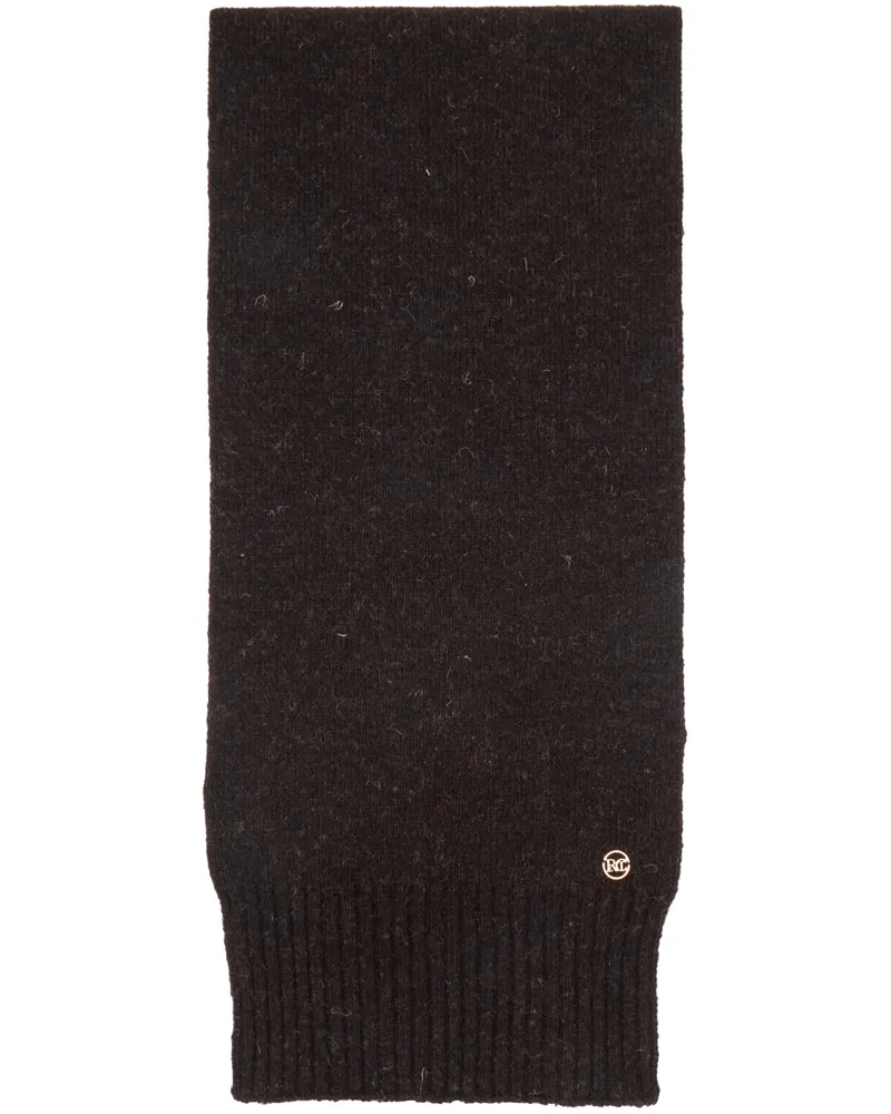 RECTO Brown Shetland Wool Scarf Vb