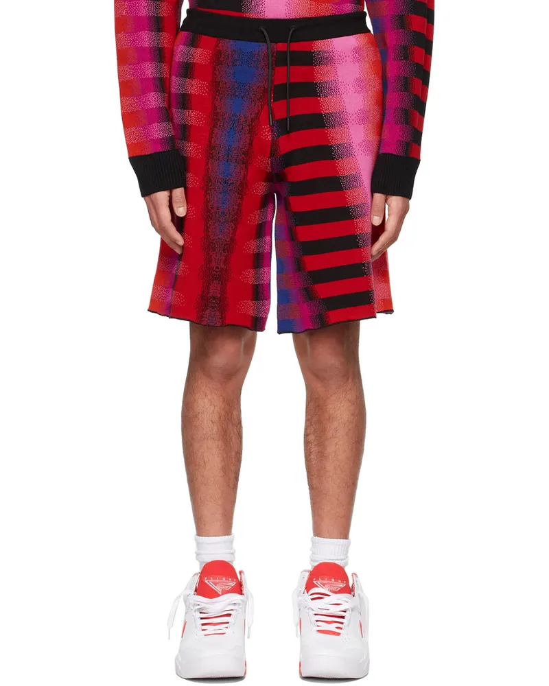 ARG Red Merino Wool Shorts Red