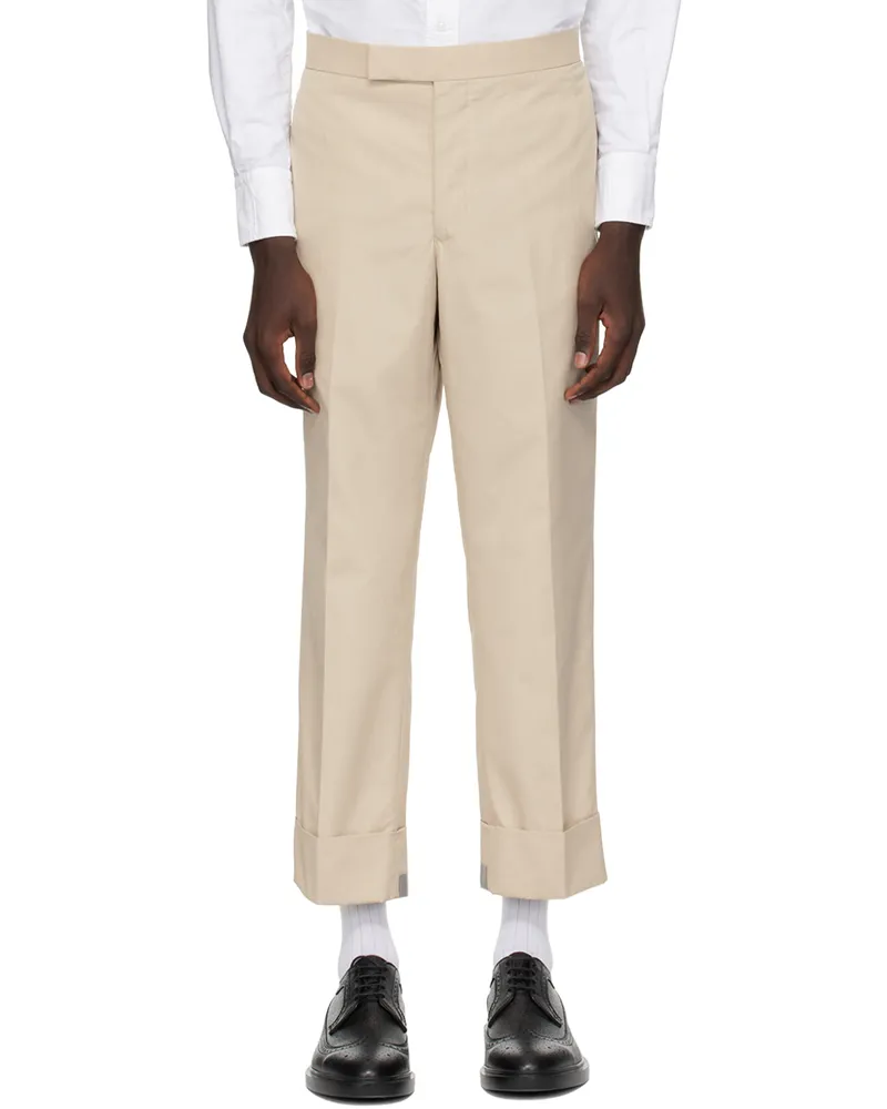 Thom Browne Beige Backstrap Trousers 250