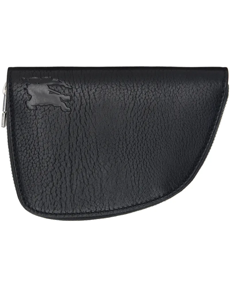 Burberry Black Medium Shield Zip Wallet Black