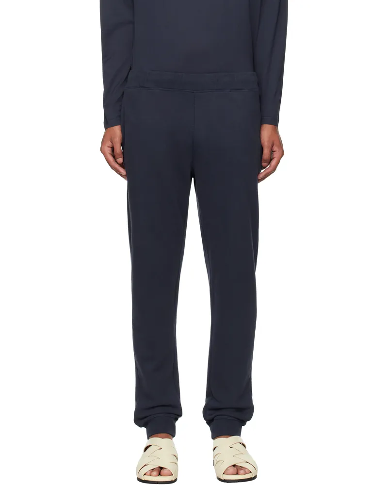 Sunspel Navy Loopback Sweatpants Navy