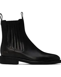 Golden Goose Black Leather Chelsea Boots Black