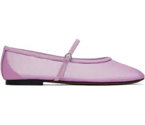 Purple ID Mesh Mary Jane Ballerina Flats