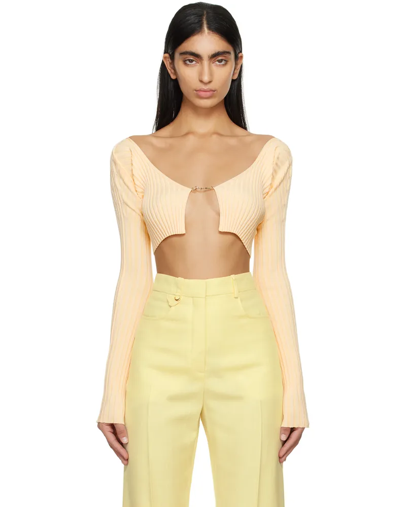 Jacquemus Yellow 'La maille Pralu' Cardigan 212
