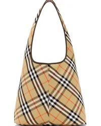 Burberry Beige Large Check Shoulder Bag Sand