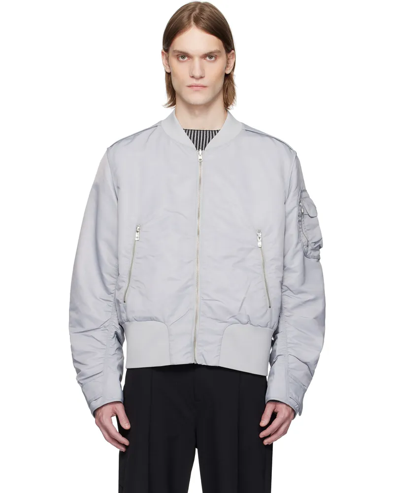 A. A. Spectrum Gray Coressen Padded Reversible Jacket Mist