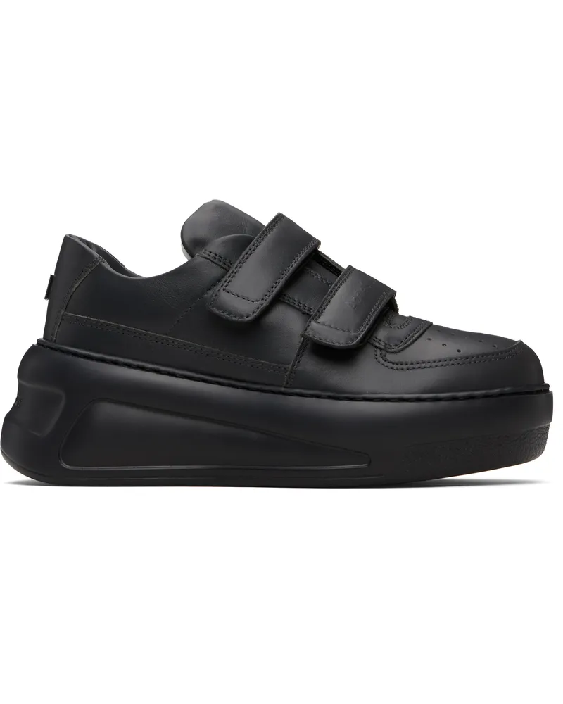 Acne Studios Gray Velcro Strap Platform Sneakers Aa2